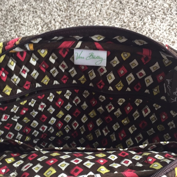 Vera Bradley shoulder work bag brown and red - Picture 5 of 7